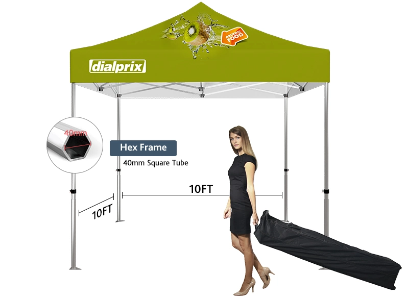 Custom 10X10FT 10X15 Aluminum Hexagon Frame Trade Show Portable Heavy Gazebo Foldable Pop up Canopy Tent with Sidewalls for Outdoor Event Marquee Party Wedding