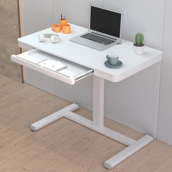 Table d'ordinateur portable debout réglable en hauteur, manivelle à une jambe, pour ordinateur portable