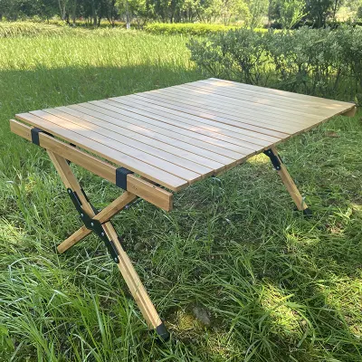 Table pliante de pique-nique en bambou, 2 places, pour Camping en plein air, haute qualité