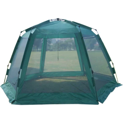 Tente de pavillon portative extérieure de moustique temporaire d'hexagone de dôme de camping